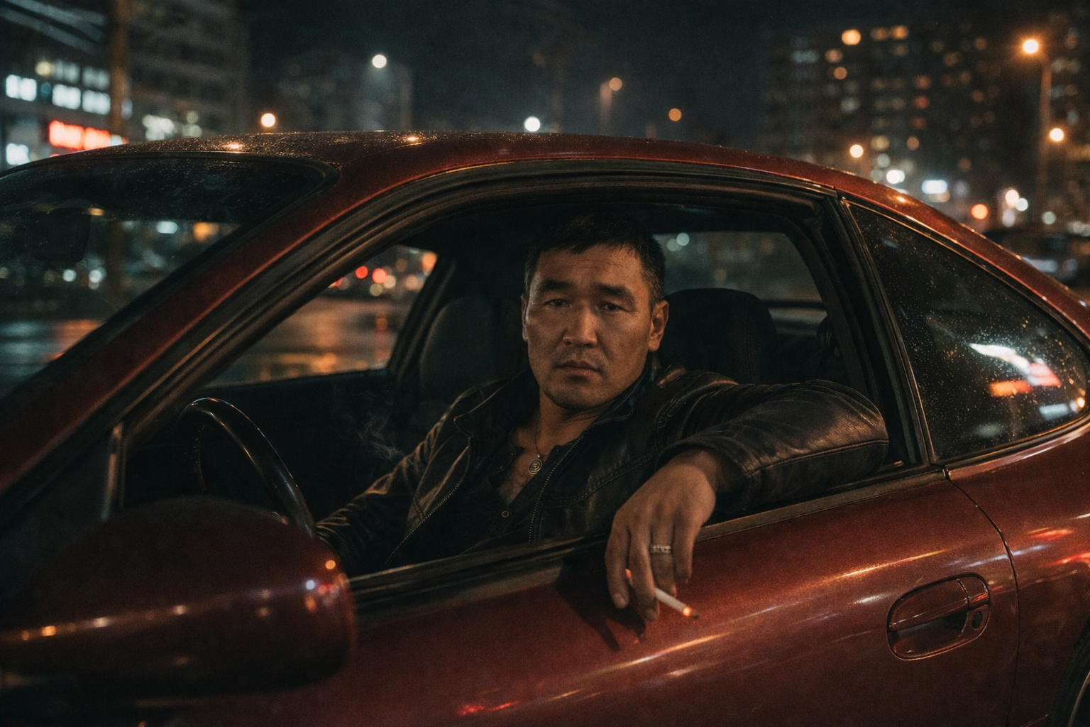 Damon in his favorite car